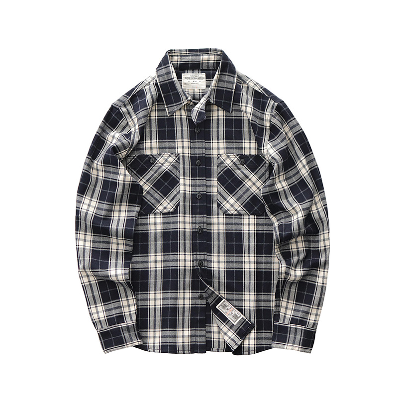 Sonbahar Yeni Japon Retro 300g - Flannel Plaid Shirt Heavy Weight incelemesi ve fiyatı
