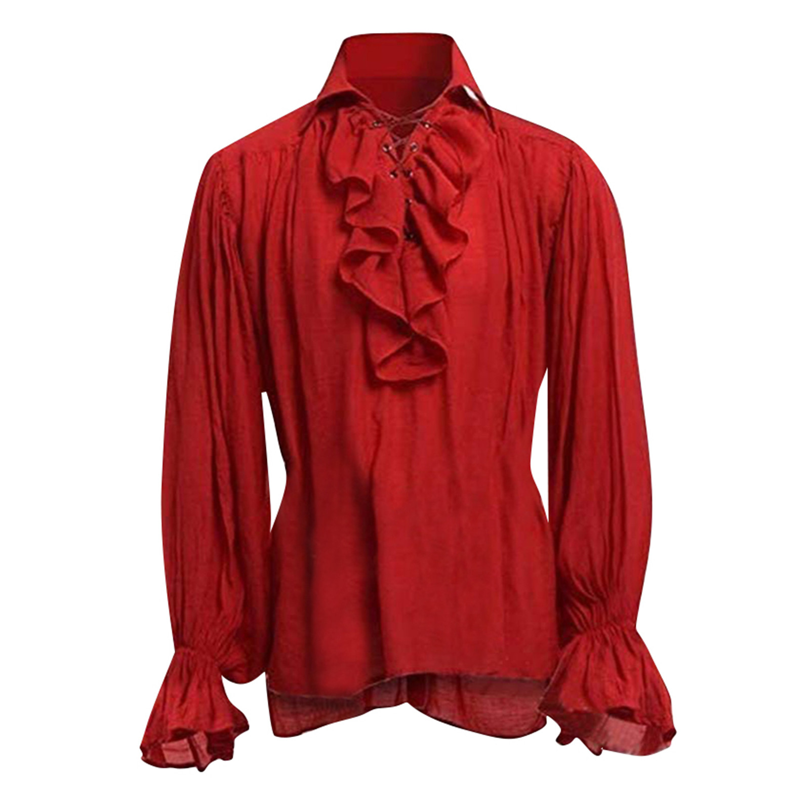 Erkek Cadılar Bayramı Dantel U - Medieval Gothic Lace Up Pirate Shirt incelemesi ve fiyatı
