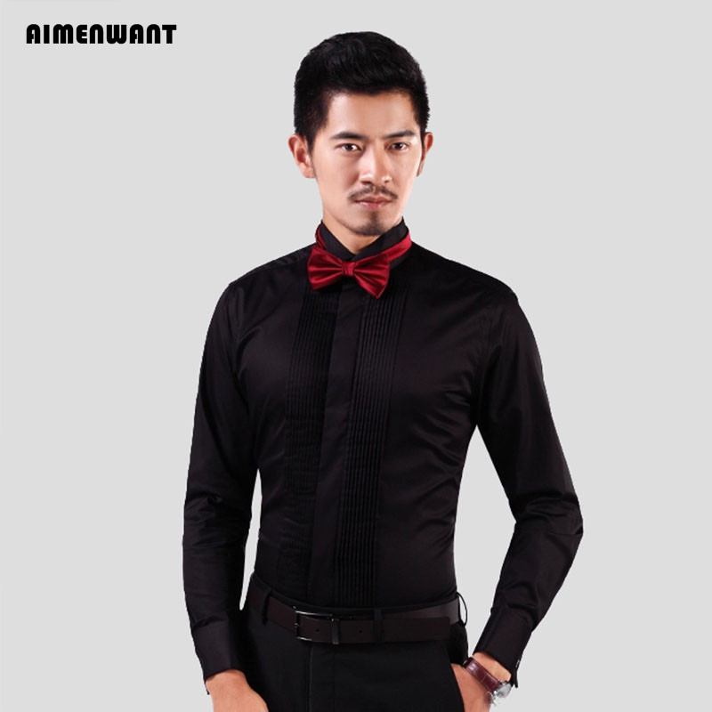 AIMENWANT 2024 smokin gömlek M - Mandarin Collar Formal Shirt Slim Fit incelemesi ve fiyatı