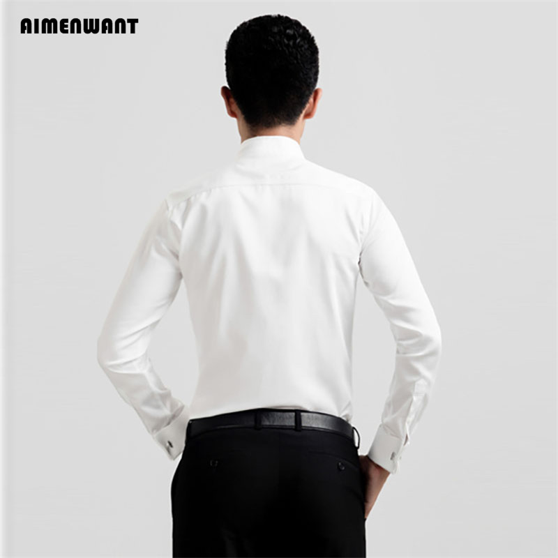 AIMENWANT 2024 smokin gömlek M - Mandarin Collar Formal Shirt Slim Fit incelemesi ve fiyatı