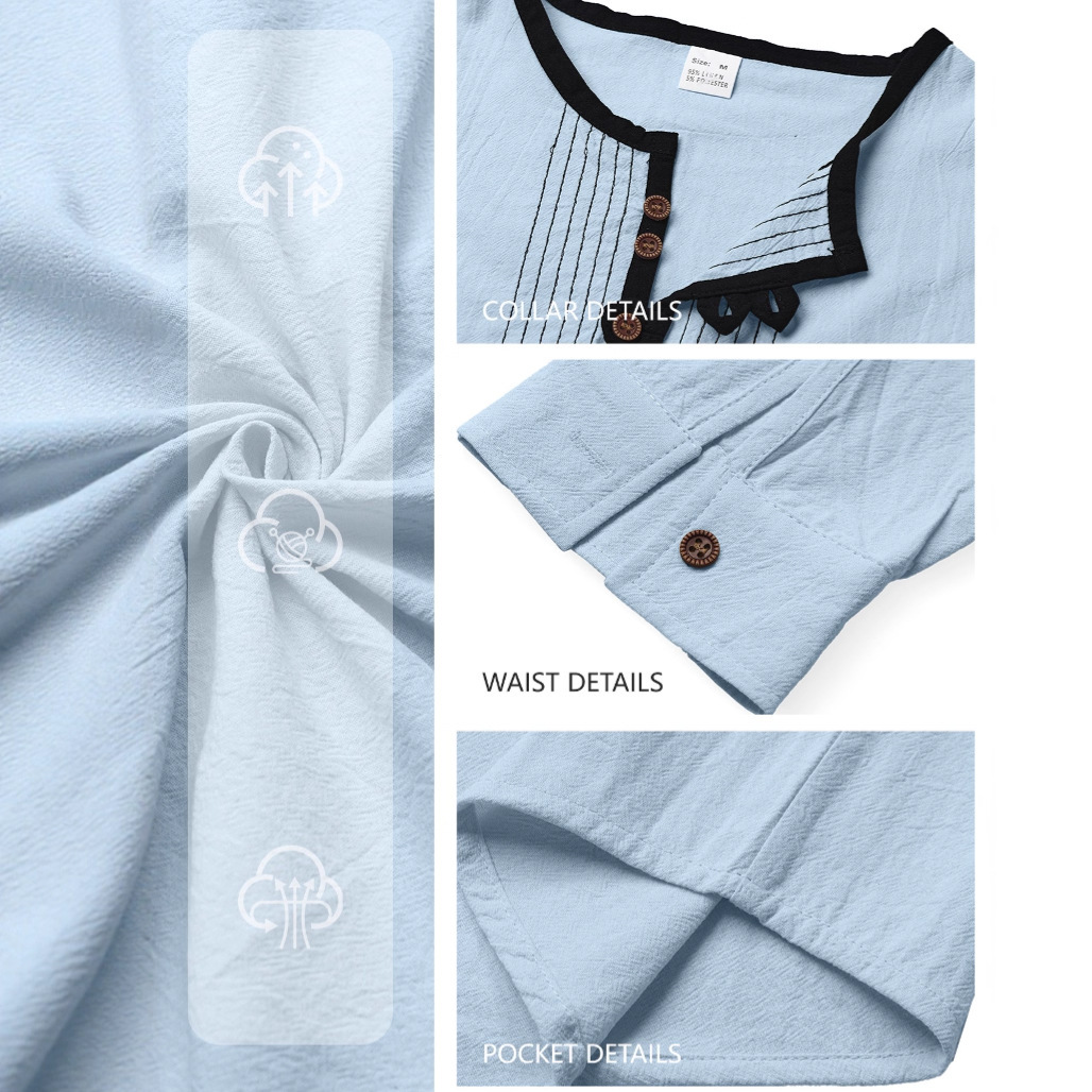 2026 günlük düz renk pamuklu k - Mens Linen Shirt Long Sleeve incelemesi ve fiyatı