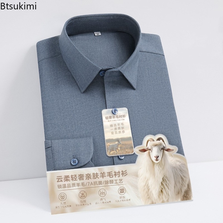 Yeni Yüksek Kaliteli Yün Modal - Mandarin Collar Formal Shirt Slim Fit incelemesi ve fiyatı