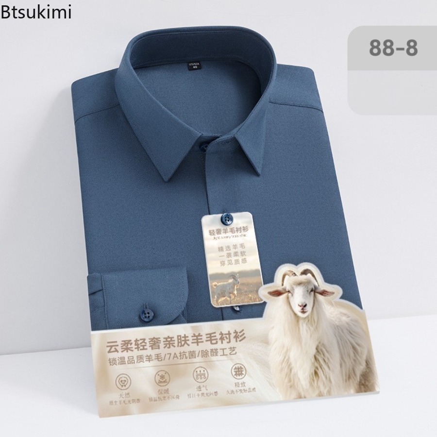 Yeni Yüksek Kaliteli Yün Modal - Mandarin Collar Formal Shirt Slim Fit incelemesi ve fiyatı